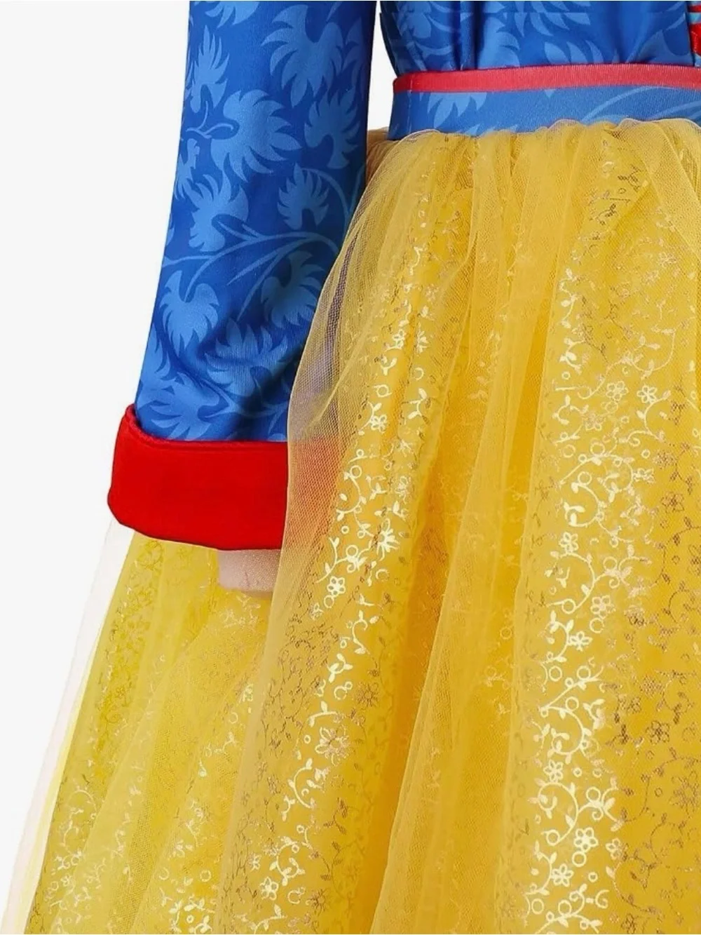 Princess Ball Gown Kids Costume - Blue and Yellow